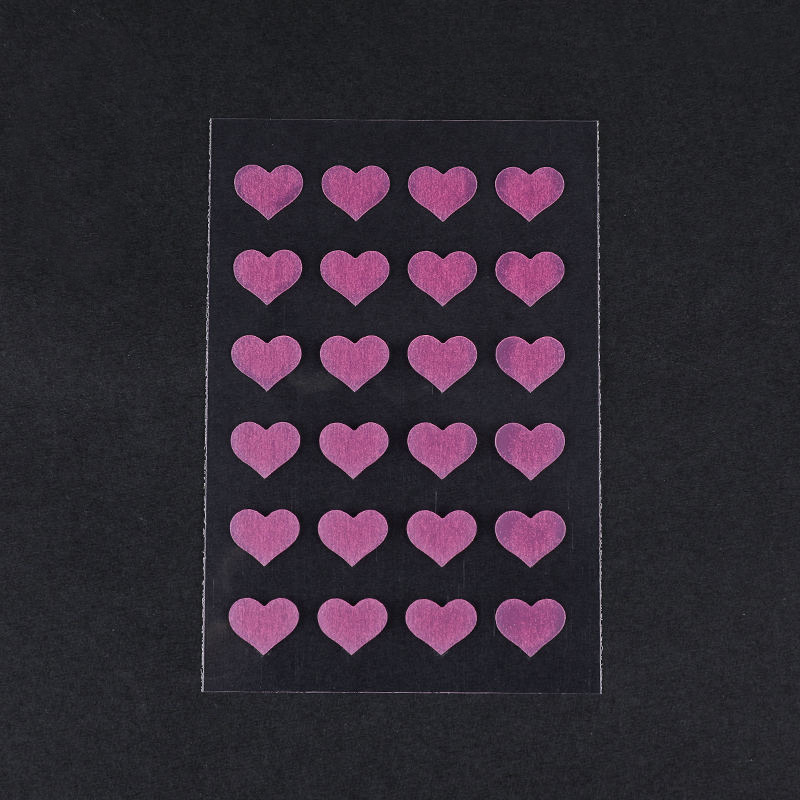 24 Parche para acné rosa en forma de corazón con embalaje higiénico （Tamaño de 24 piezas: este juego contiene 24 * parches. 12 mm (24 piezas) ）